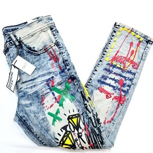 Rue21 Colorful Graffiti Denim Jeans